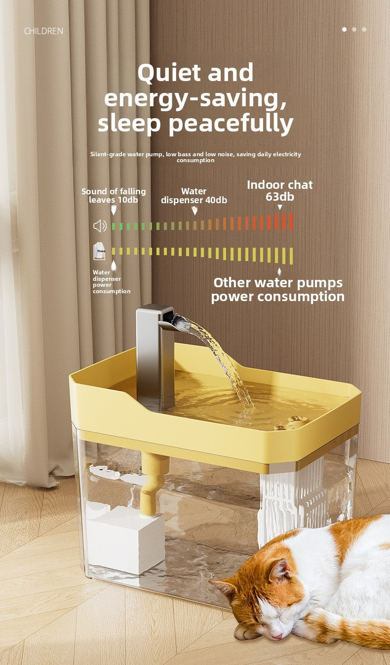 Pet Water Fountain, Ultra Quiet Cat Dog Dispenser Auto Circulation Large Cap