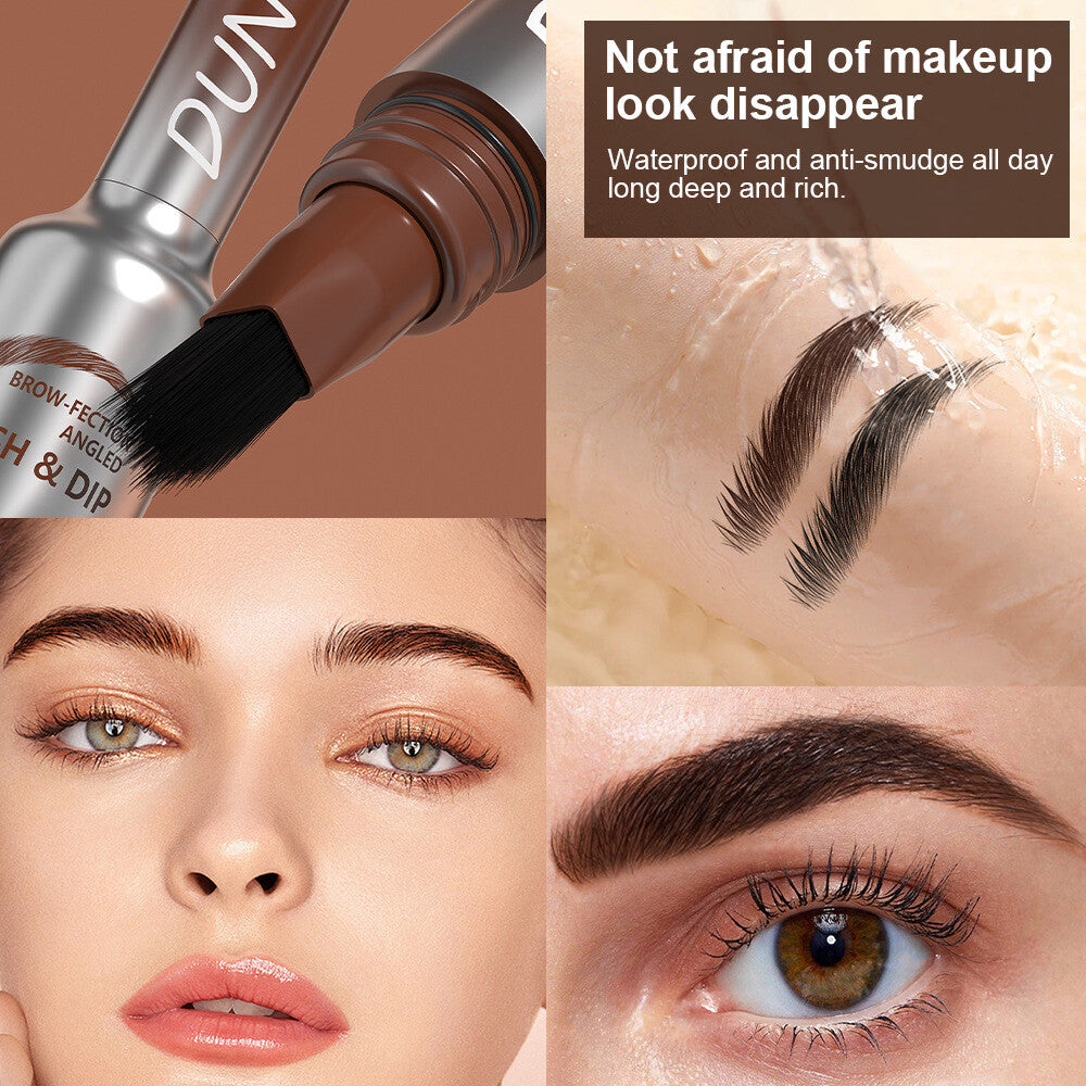 2-Color Waterproof Eyeliner Mascara - Natural Gradient, 24H Smudge-Proof