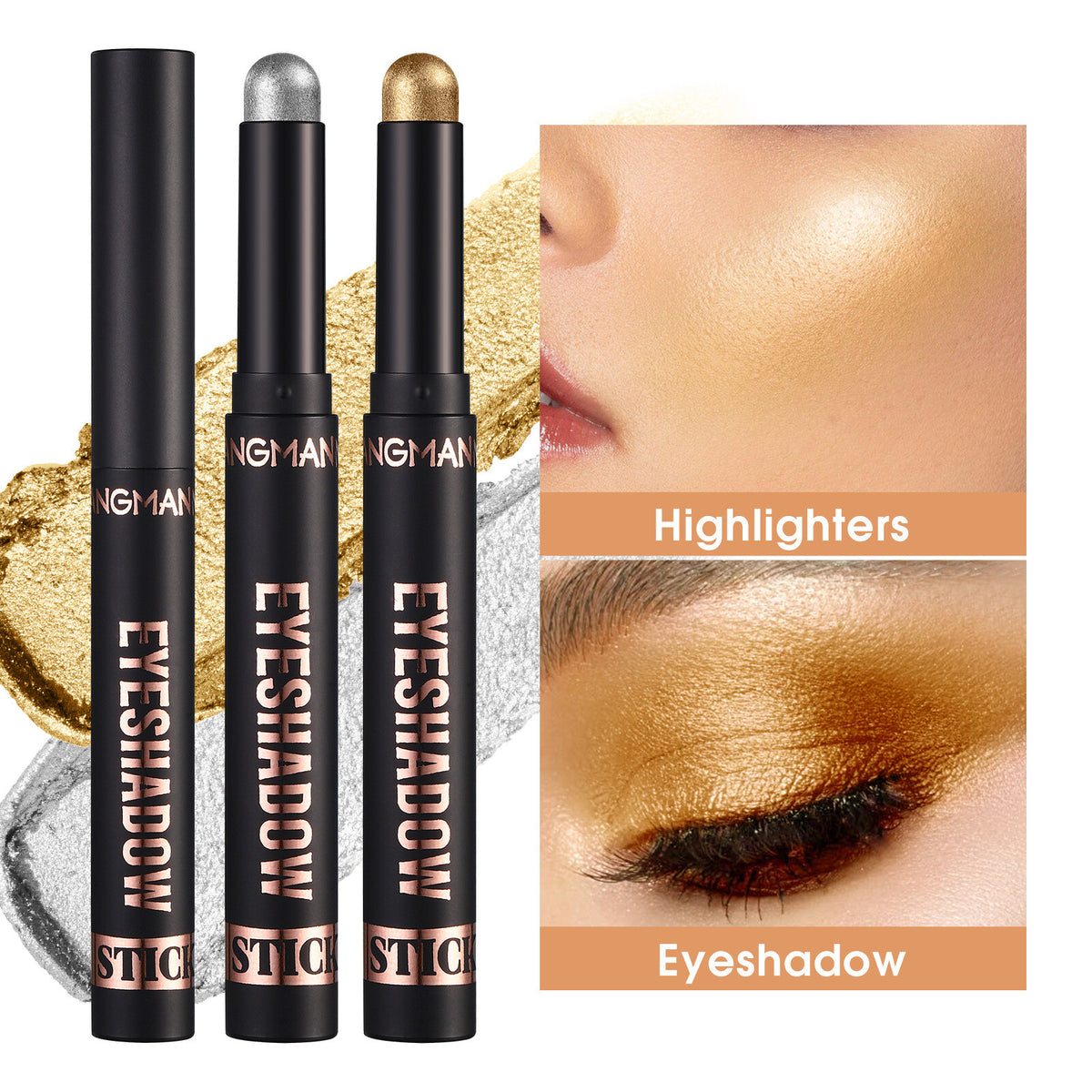 Waterproof Eye Shadow Sticks - Matte & Shimmer, Longwear, No Creasing