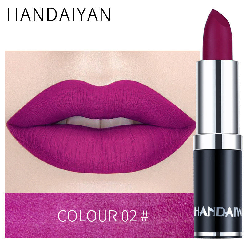 Velvet Matte Lipstick – Waterproof, Long-Lasting & Smudge-Proof Red Nude Purple