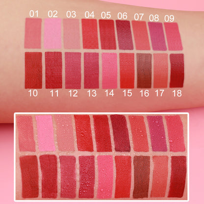 18-Color Matte Lip Pencil Gloss - Waterproof Long Lasting Smudge Proof Non-Stick
