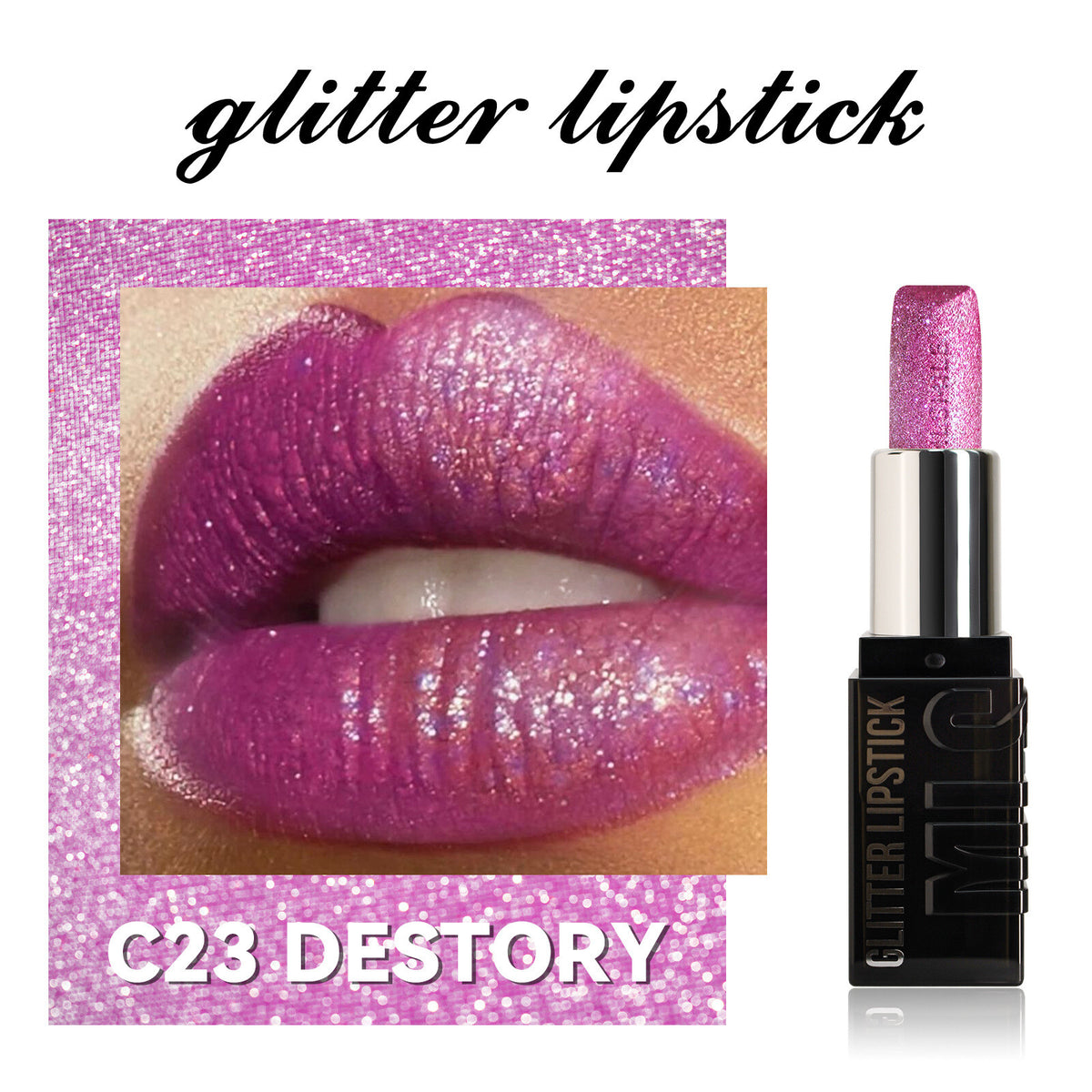 6 Colors Glitter Pearl Lipstick for Women Metallic diamond Long Lasting