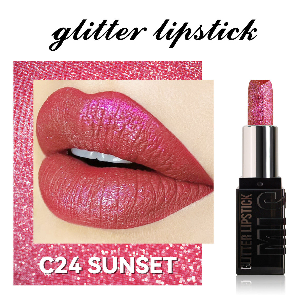 6 Colors Glitter Pearl Lipstick for Women Metallic diamond Long Lasting