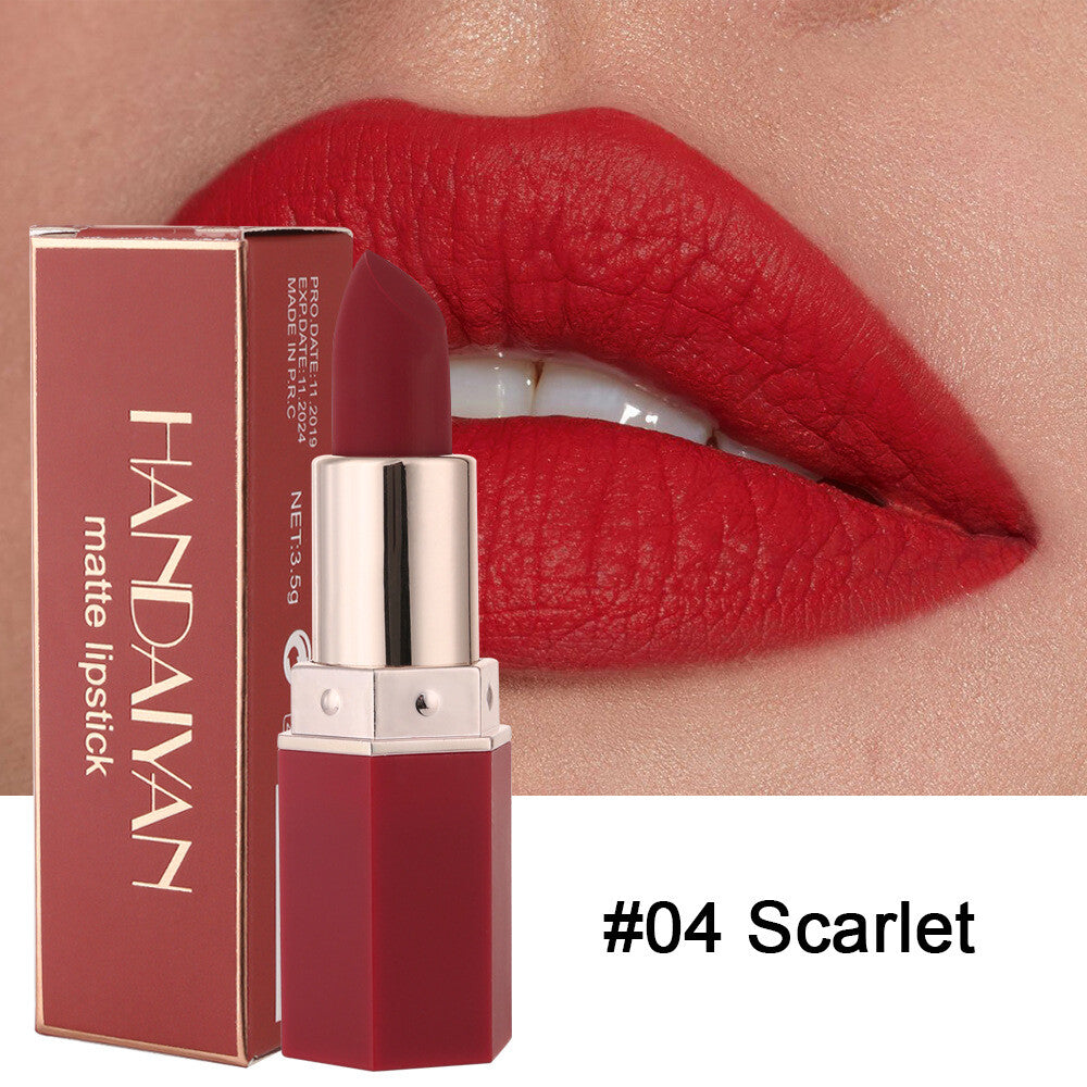 6 Colors Matte Lipstick Color Makeup Waterproof Moisturizing Long Lasting