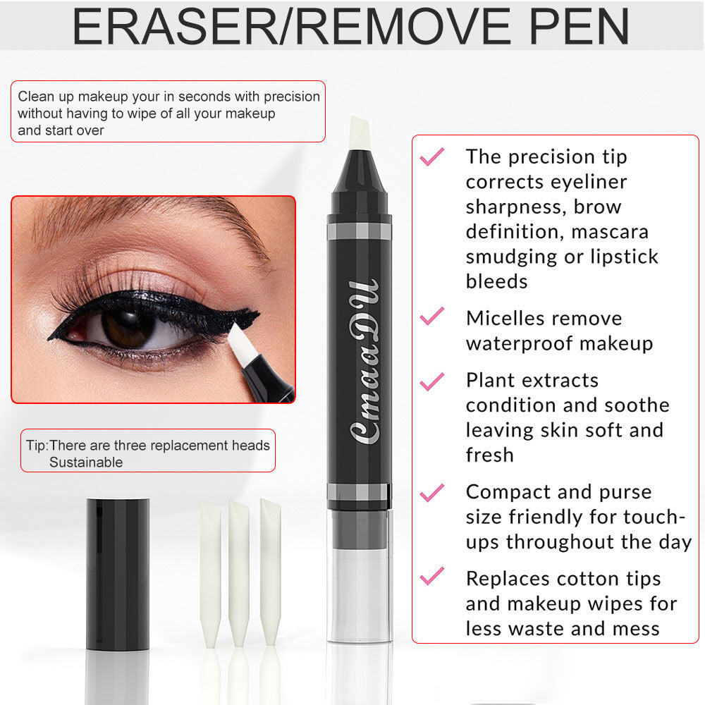 Eyeliner Corrector Pen - Makeup Eyebrow Liner Fix Tool Smudge Eraser Precise Tip