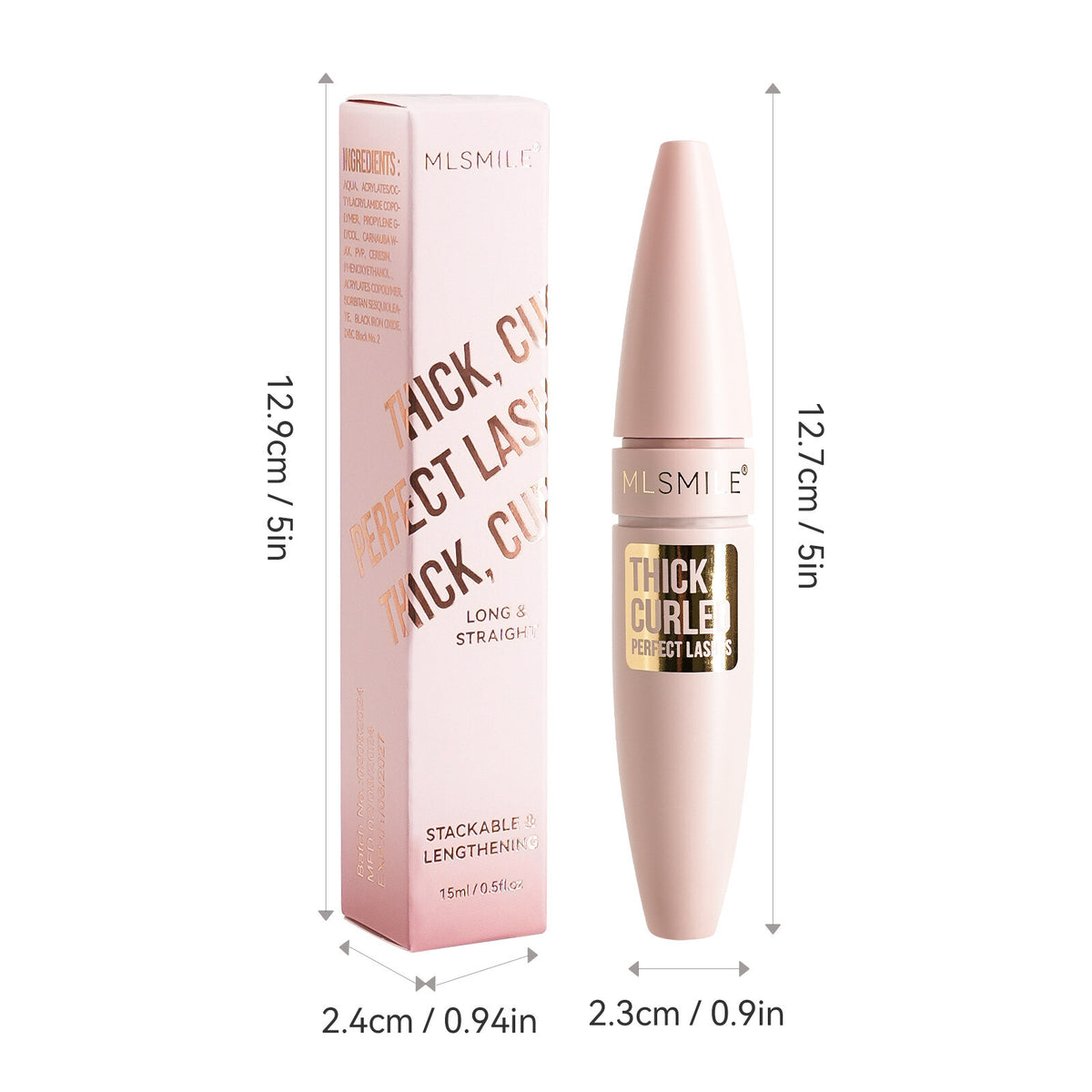 3D Volumizing Mascara Lengthening, Curling, Waterproof, Smudge-Proof Eye Makeup