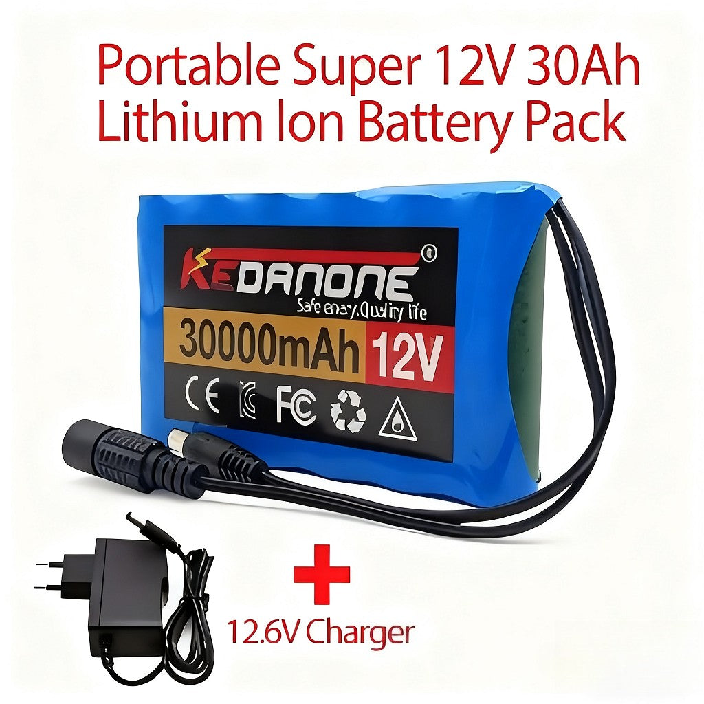 12V 30Ah 3S2P Li-ion Battery Pack with BMS Protection for Solar Security System