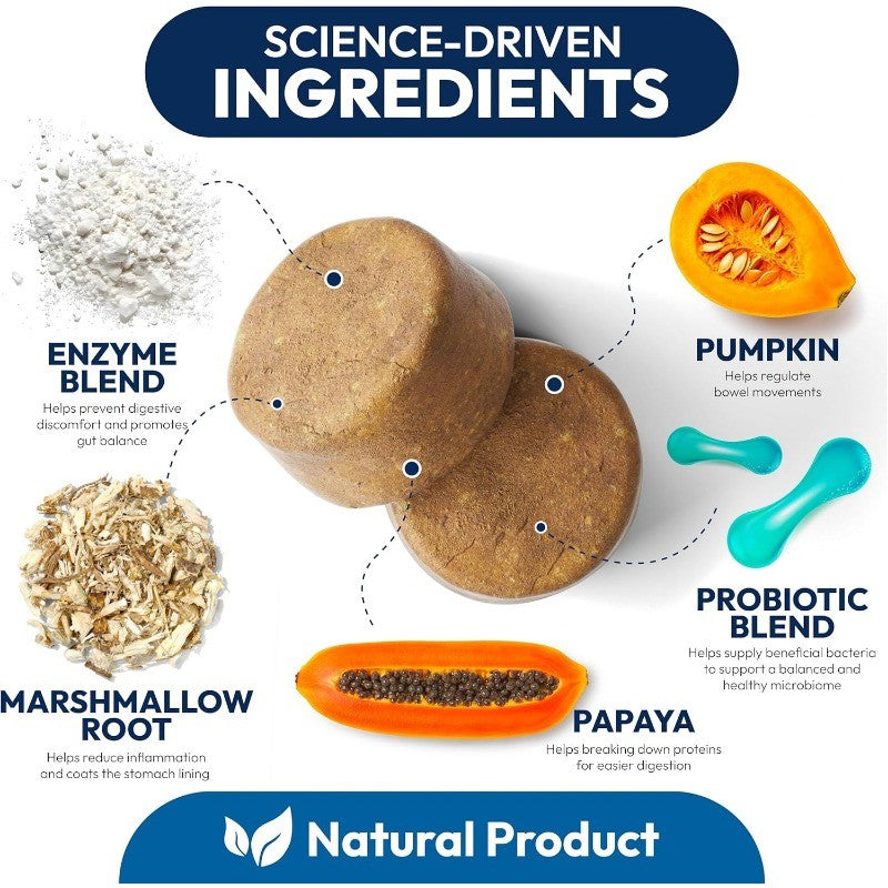 Dog Probiotics Chews with Digestive Enzymes for Gut Health & Diarrhea Relief