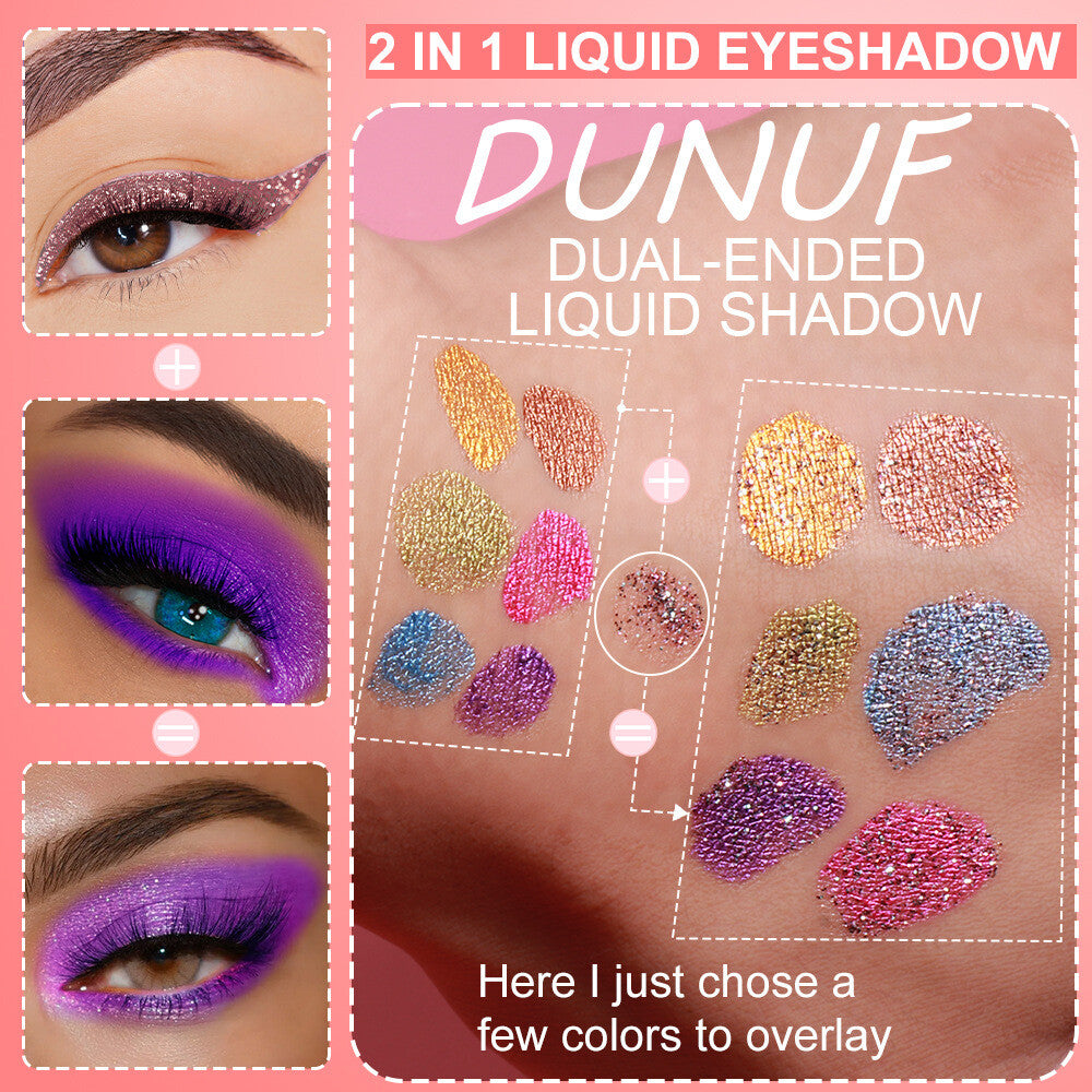 Dual-Ended Eye Shadow Pencil - Metallic + Sparkle, Longwear, Quick Blend
