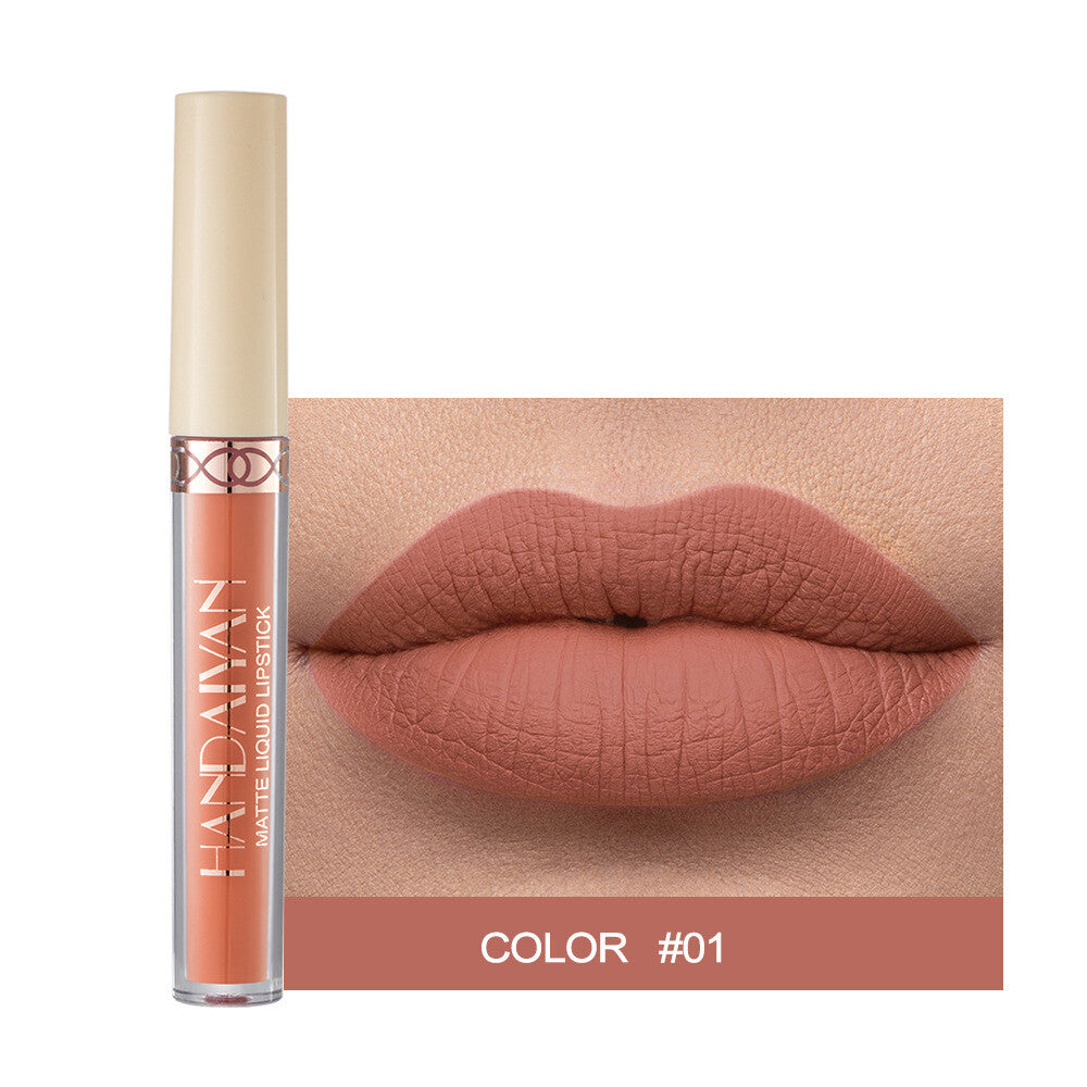 HANDAIYAN Velvet Lip Gloss for Women Matte Liquid Lipstick 12Colors Long-Lasting
