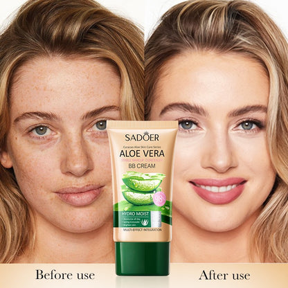 Aloe Vera BB Cream Tinted Moisturizer - Long Lasting Color Correcting Makeup