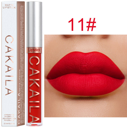 18-Color Matte Liquid Lipstick - Waterproof Smudge-Proof, Long-Lasting Lip Gloss