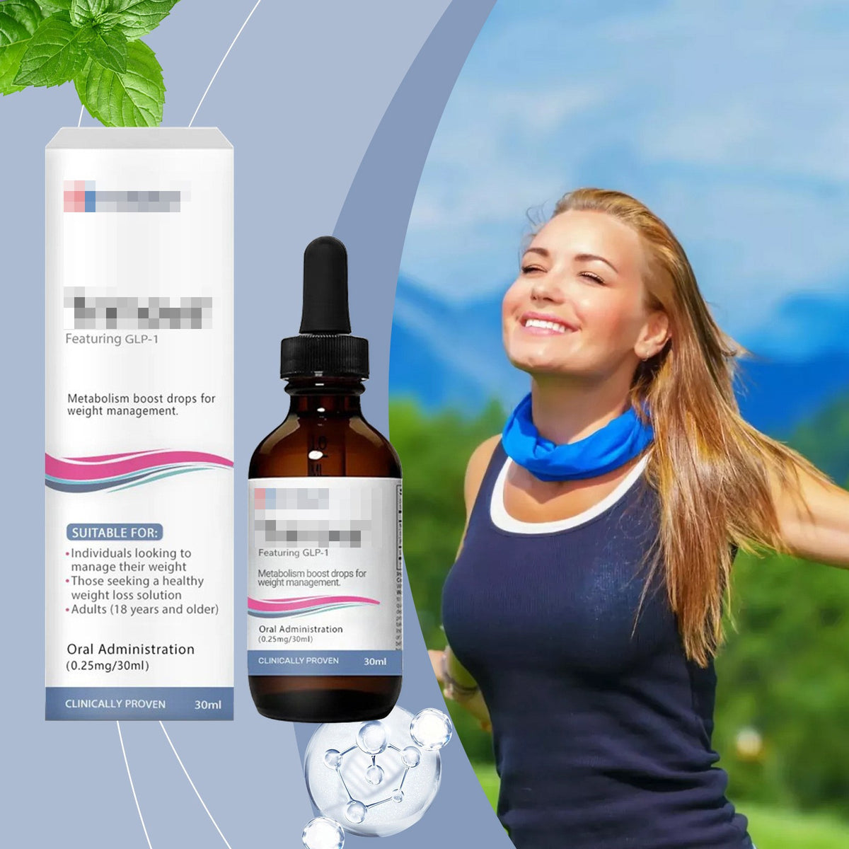 Trimova Vitamin Organic Drops Natural Formula Drops Healthy Fitness Metabolism