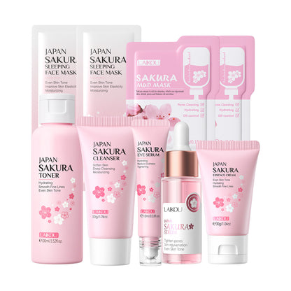 Skin Care set Skin Masks Cleansing Device Eye Mask Essence Cleanser Hand Cream