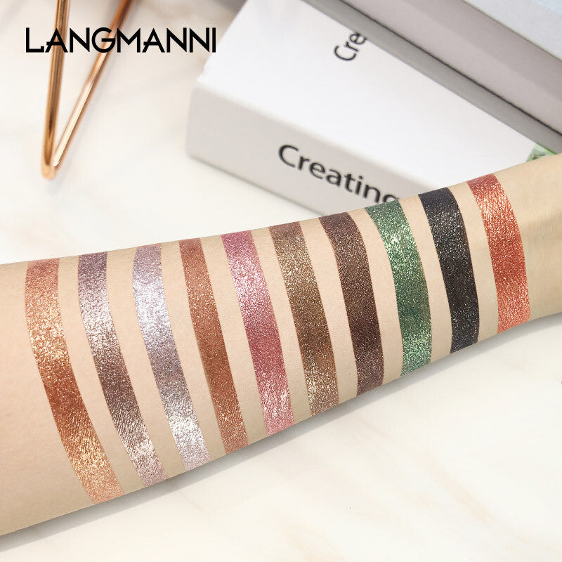 10-Color Gift Set Holographic Liquid Eyeshadow - Pearlized, Longwear Eye Shadow