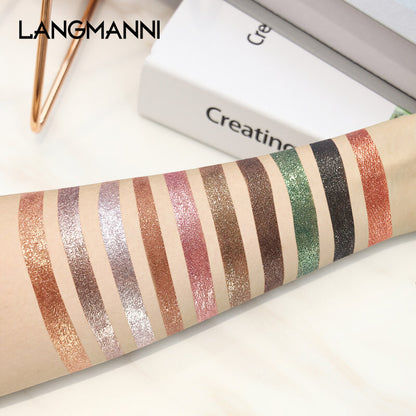 10-Color Gift Set Holographic Liquid Eyeshadow - Pearlized, Longwear Eye Shadow