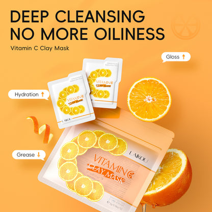 5g*12pcs/box VC Skin Care Skin Masks Mud Mask Clean pores hydrate moisturize