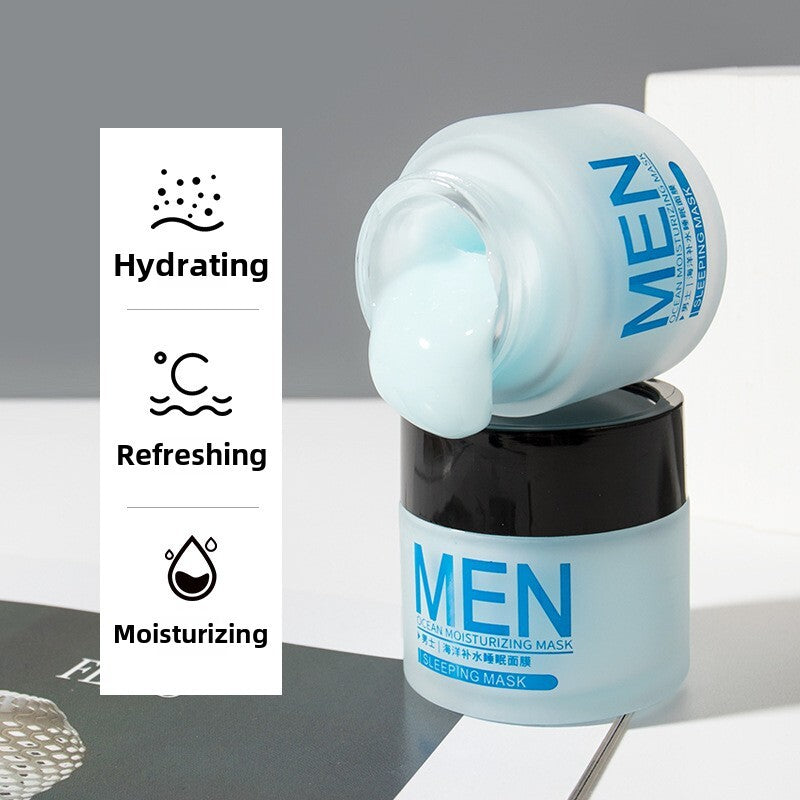 70g Skin Care Skin Masks for Men Moisturizing Cleansing Water Sleeping Mask