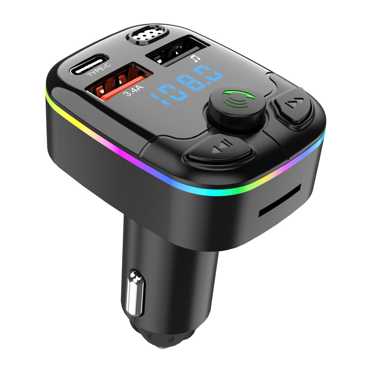 Car Cigarette Lighter Bluetooth Calling FM Radio Transmitter PD Fast Charging