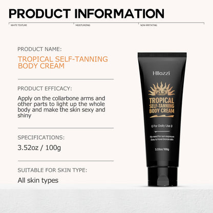 Tropical Coconut Self-Tanning - Natural Bronze, Streak-Free, Moisturizing