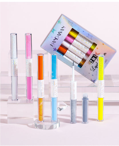 6pcs/gift set Dual-Ended Eyeliner Liqud Pen Sleeping Silkworm Pen Shimmer