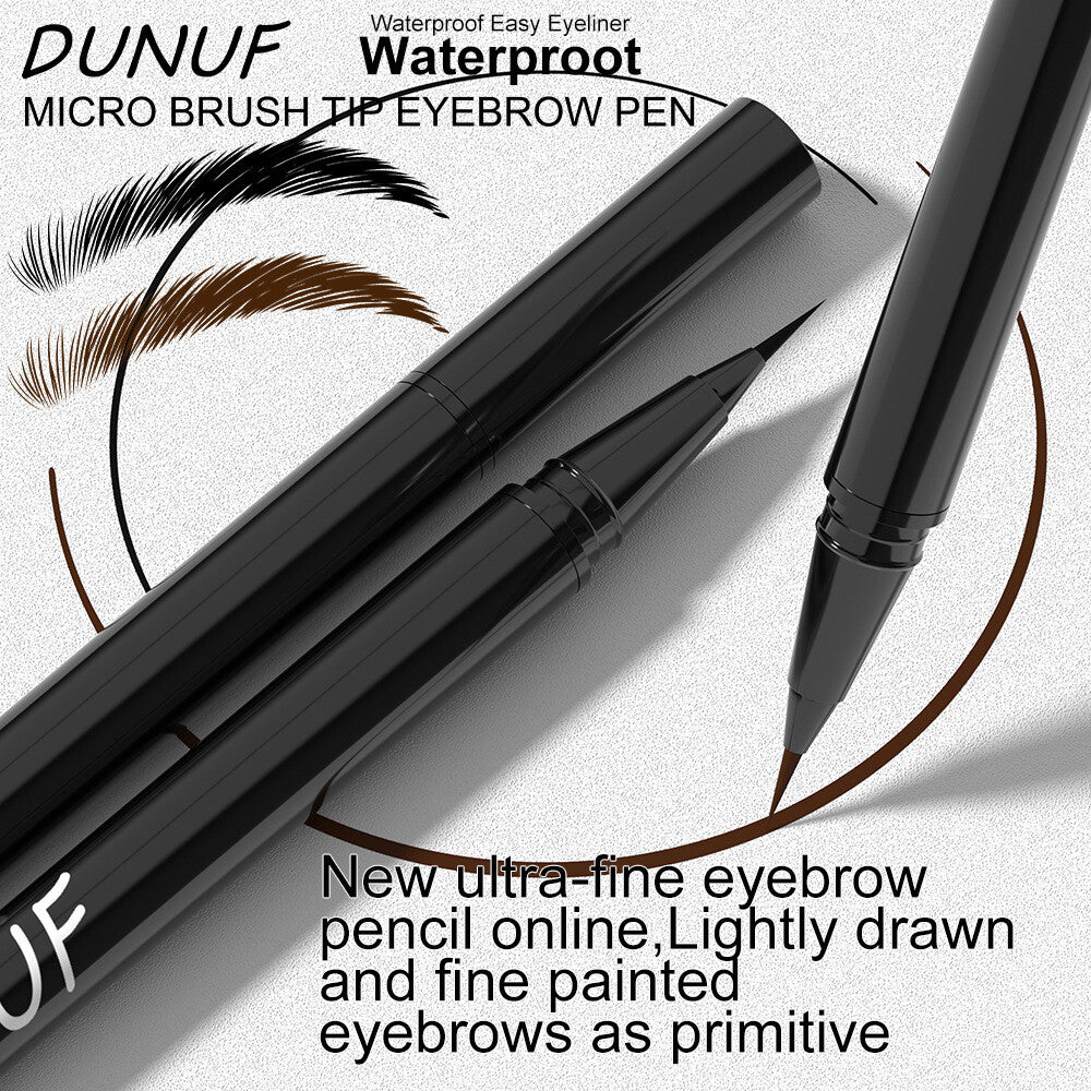 2-Color Liquid Eyeliner Waterproof Quick-Dry Smudge-Proof Eyes Makeup for Women