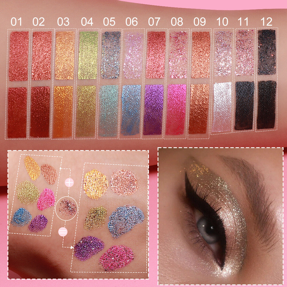 Dual-Ended Eye Shadow Pencil - Metallic + Sparkle, Longwear, Quick Blend