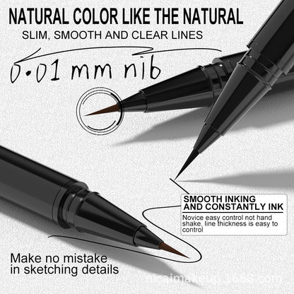 2-Color Liquid Eyeliner - Waterproof, Quick-Dry, Smudge-Proof Makeup for Women