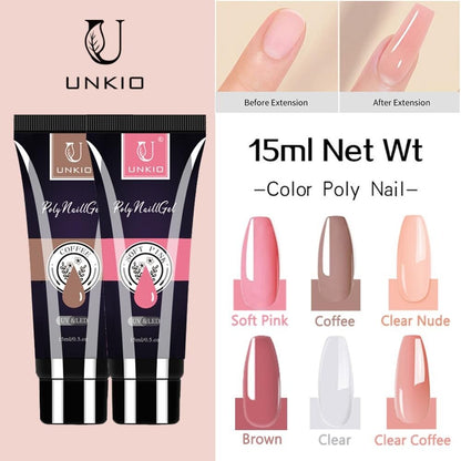 15ml Nude Quick Extension Poly Nail Gel Soak Off Nail Art Gel Acrylic Gel Polish