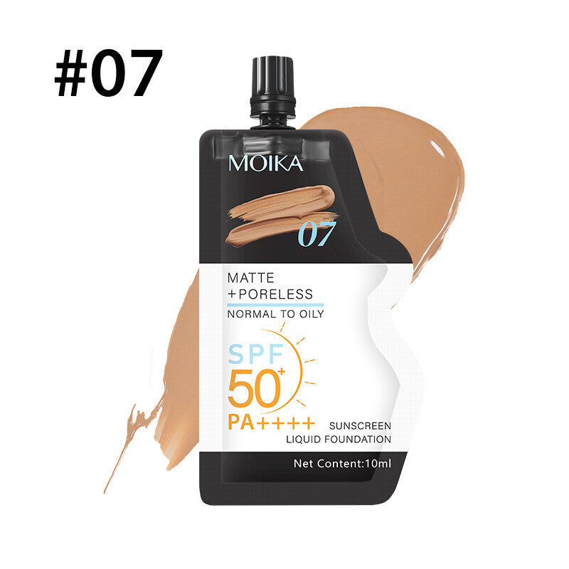 MOIKA 7 Color Perfect UV Sunscreen Skincare Milk Foundation 50+ PA++++ 10ml