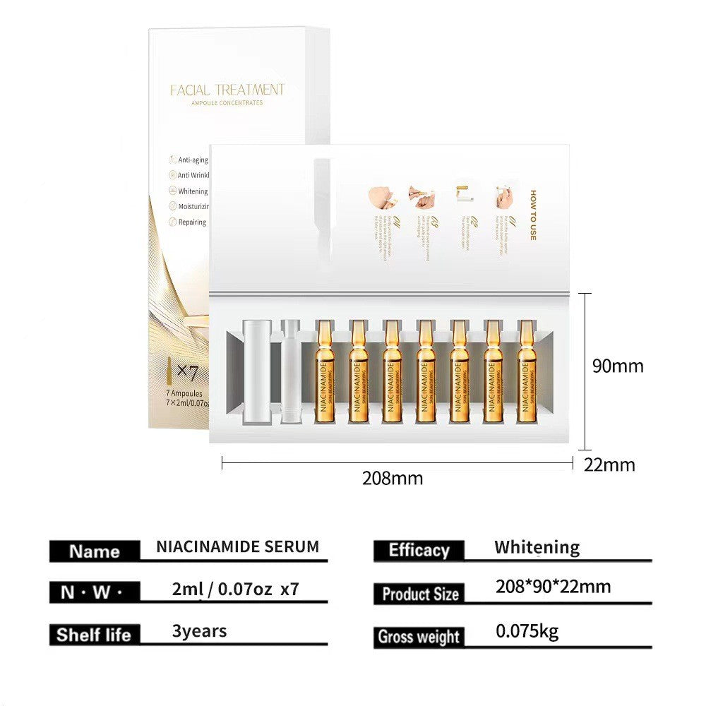 Niacinamide Hyaluronic Acid Serum 7pcs/Set Anti-Aging Brightening Lightening