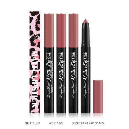 12 Colors 1.8g Auto Lip Liner & Matte Lipstick - Velvet Red & Rosewood
