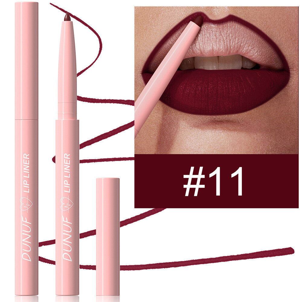 12 Colors Lip Liner Pencils - Velvet Matte Lipstick Beginner Friendly Waterproof