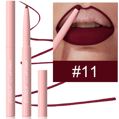 12 Colors Lip Liner Pencils - Velvet Matte Lipstick Beginner Friendly Waterproof