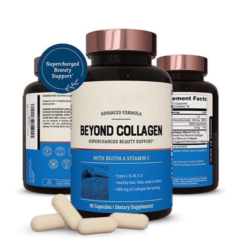 Beyond Collagen Peptides Capsules Skin Hair Nail Joint Health Support