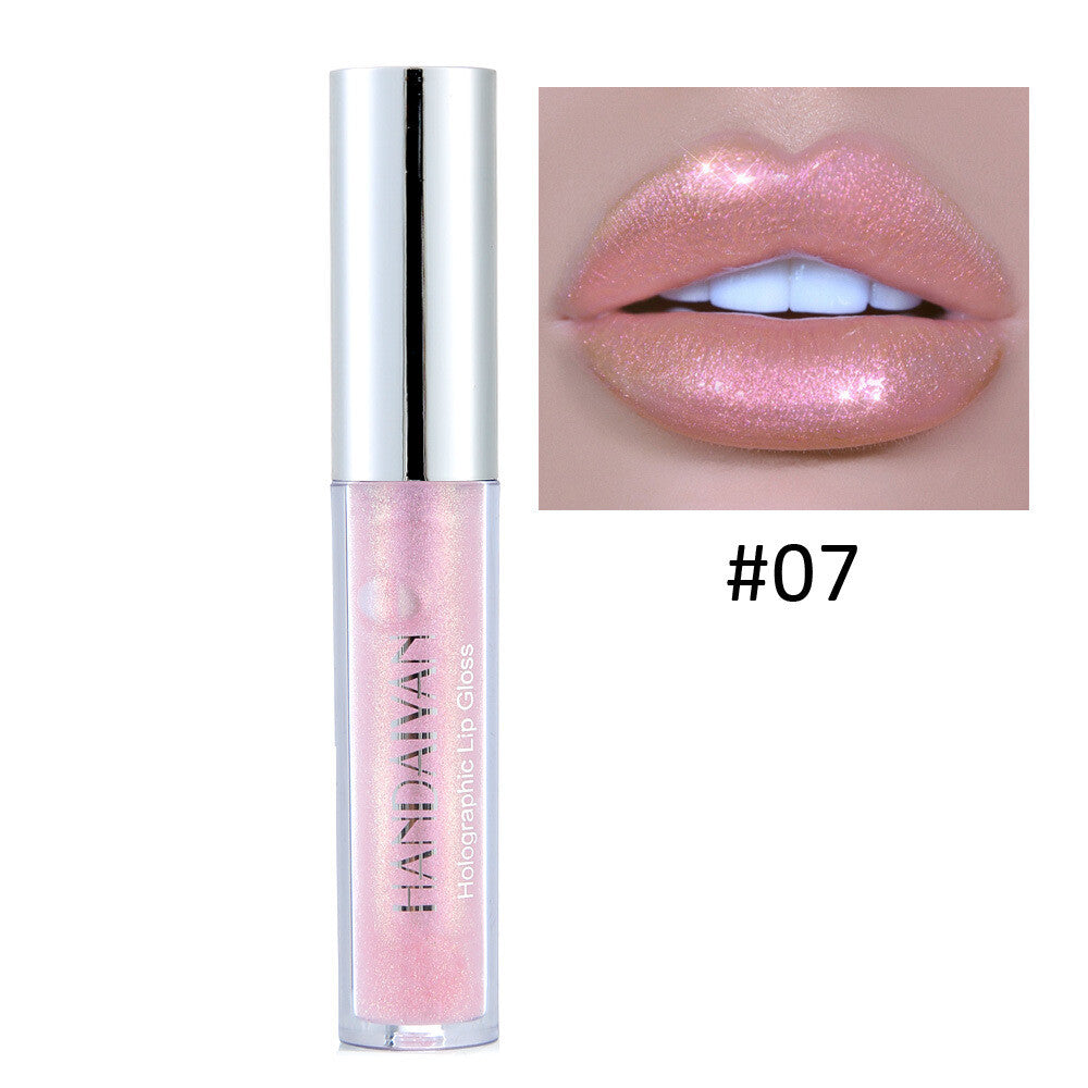 6 Colors Laser Holographic Lip Gloss Liquid Lipstick Glitter Waterproof Metallic
