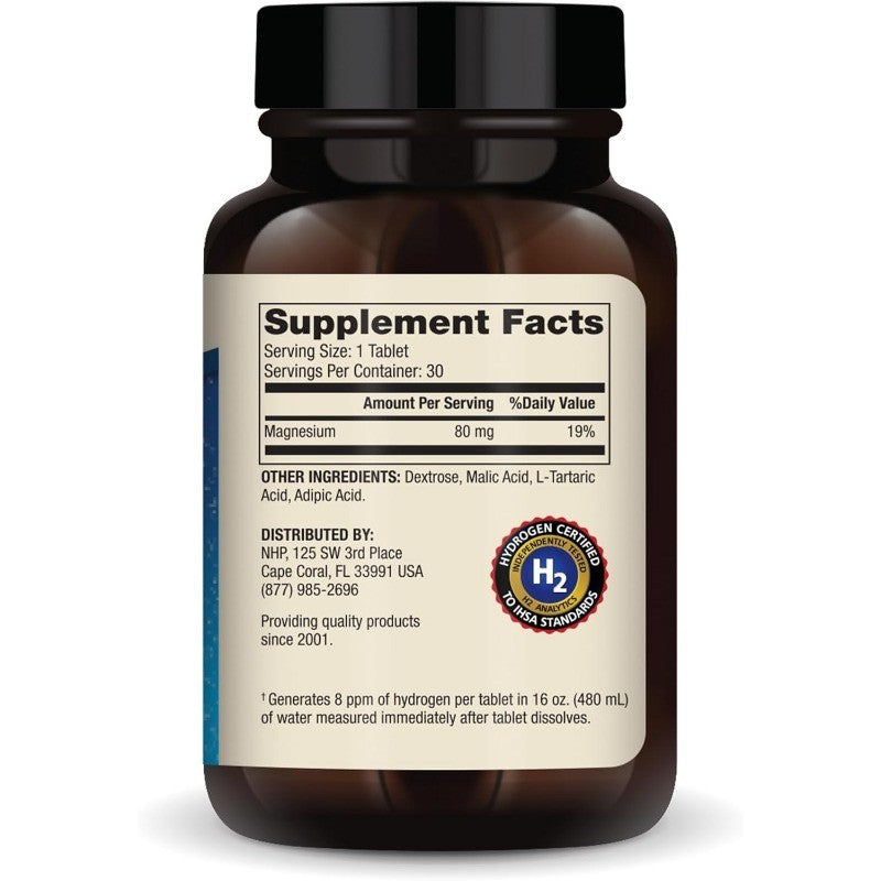 Molecular Hydrogen Tablets with Magnesium for Cellular Energy and Brain Health