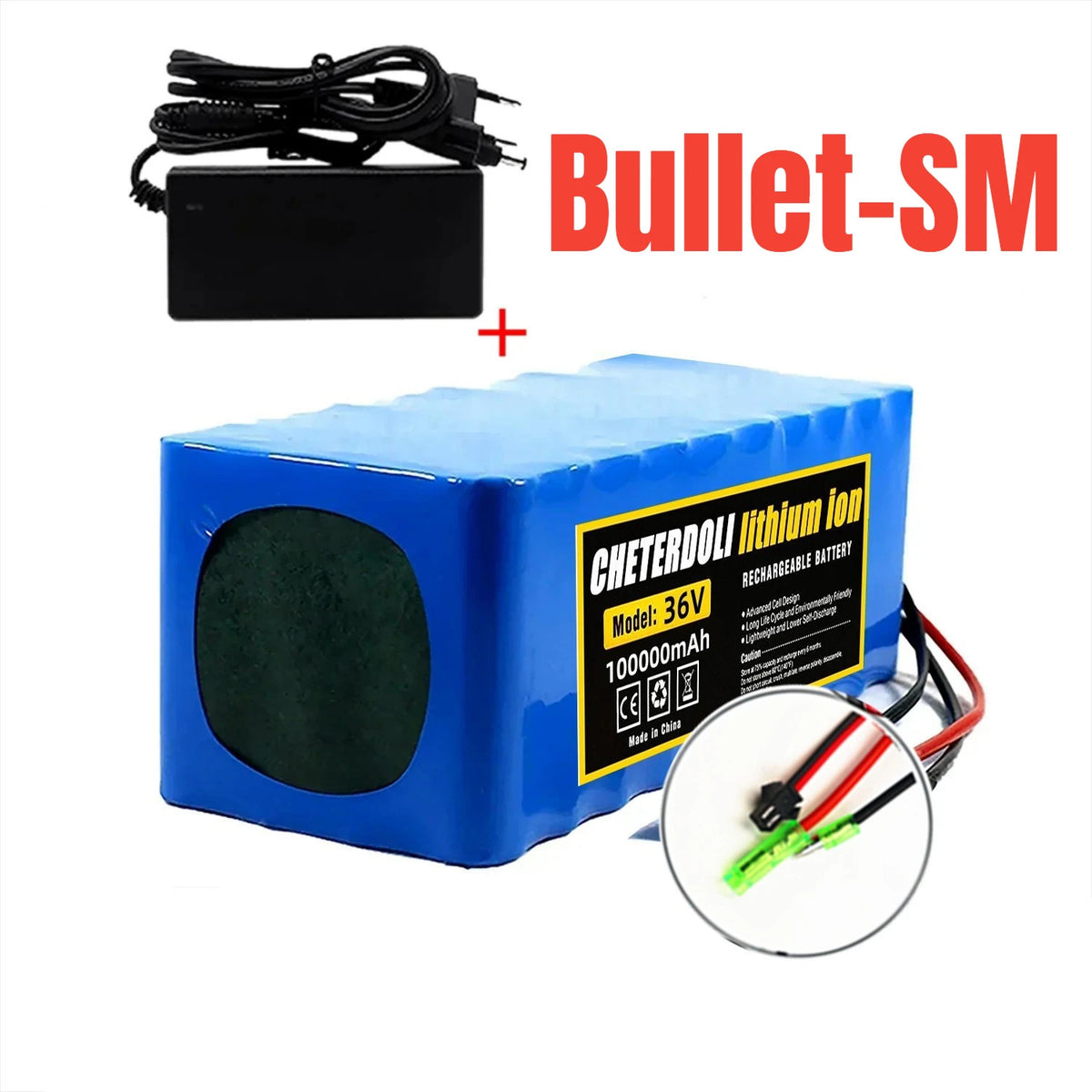 10S4P 36V 100Ah Electric Scooter Rechargeable Li-ion Battery Pack for E-bike