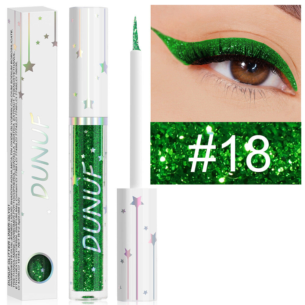 Long-lasting Shiny Glitter Liquid Eyeliner With 18 Colours Sequined eyeliner