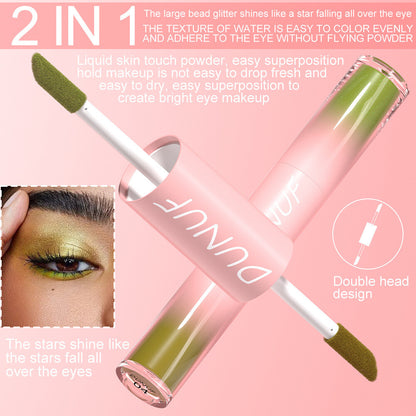 Dual-Ended Eye Shadow Pencil - Metallic + Sparkle, Longwear, Quick Blend