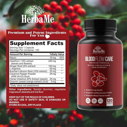 Circulation Support Supplement with Niacin L Arginine for Cardiovascular Health
