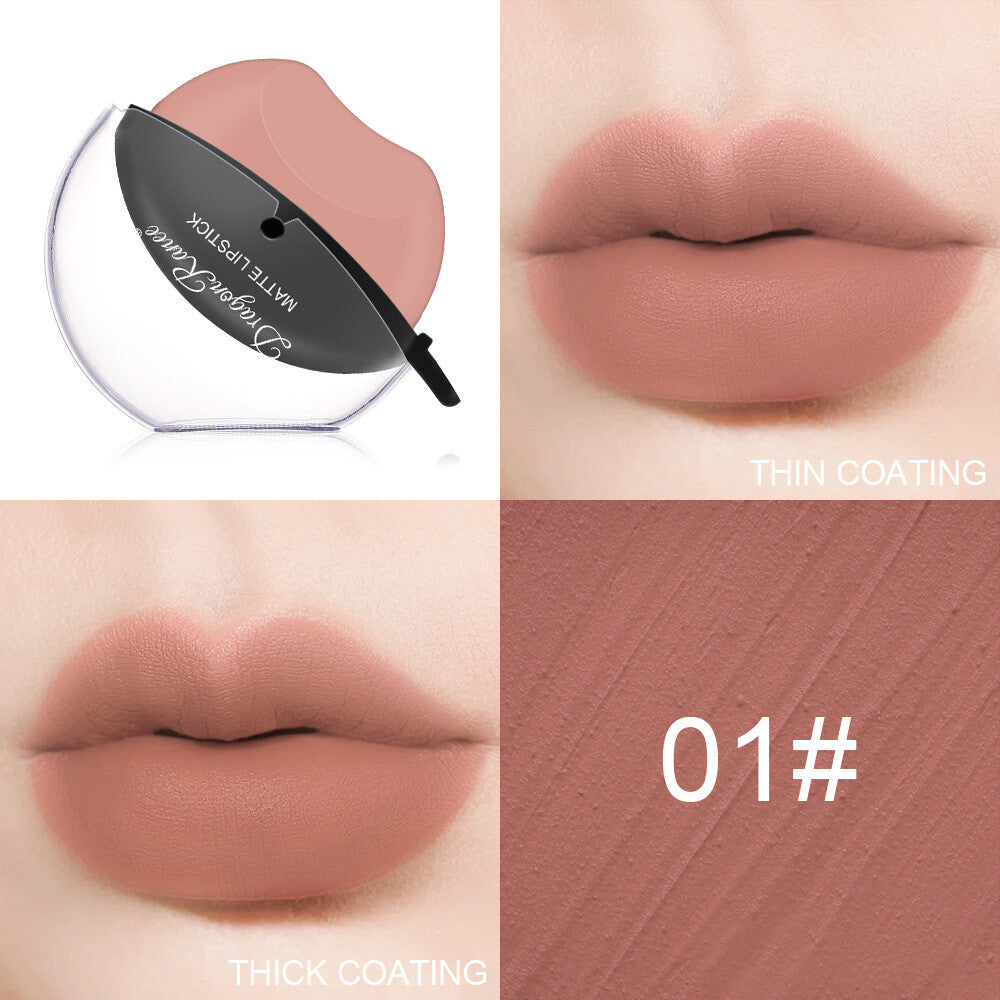 Lip-Shaped Matte Velvet Lipstick - Long Lasting Red (Easy Apply) Waterproof