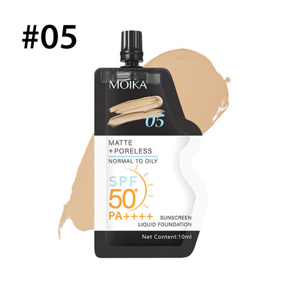 MOIKA 7 Color Perfect UV Sunscreen Skincare Milk Foundation 50+ PA++++ 10ml
