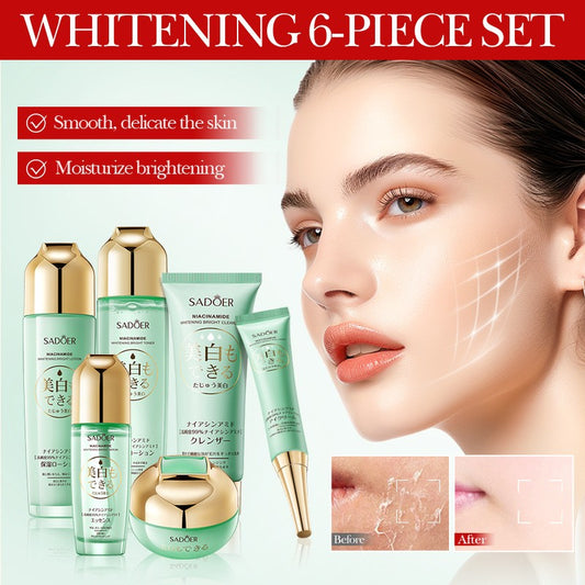 Niacinamide Brightening Skin Care Gift Set Hydrating Cleanser Toner Serum Cream