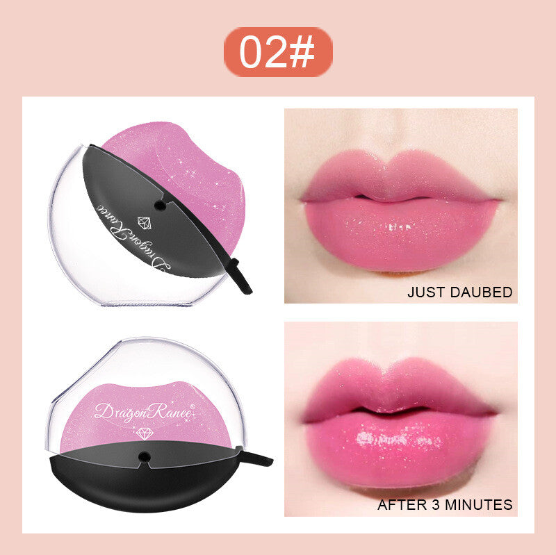 Lip-Shaped Color-Changing Lipstick - Pearl Shimmer & Long Lasting Easy to Color
