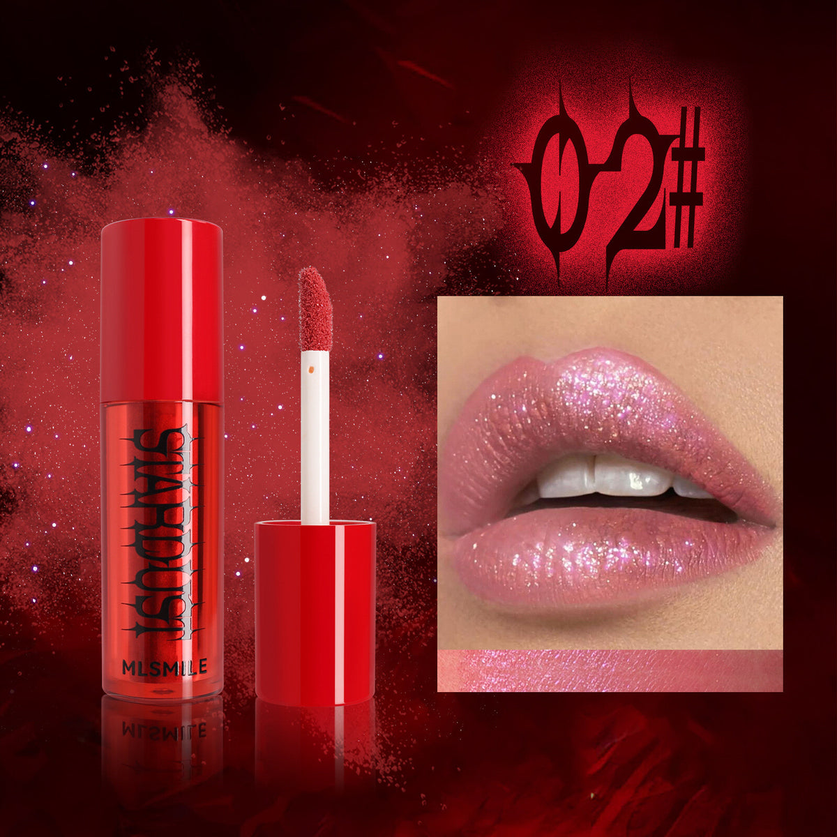 Pearl Glitter One-Swipe Lipstick Shine Matte Velvet Long Lasting Lip Gloss