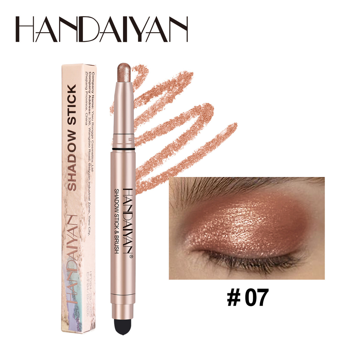 Shimmer Pearl/glitter finish Eye Shadow Liner 1-step application Waterproof