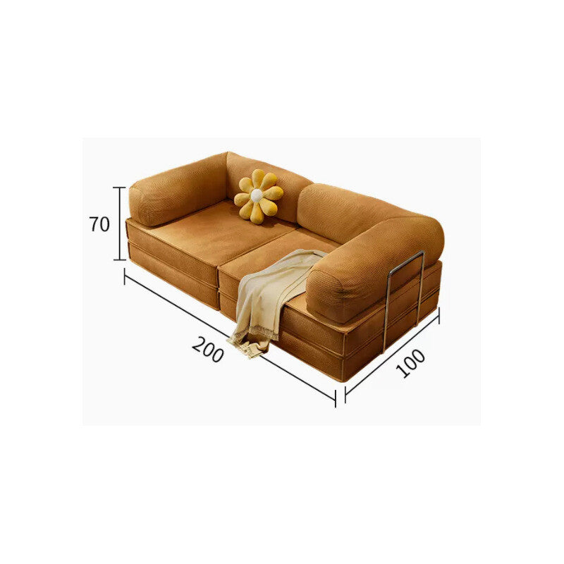 Floor Couch Compression Convertible Floor Sofa Beds with 2 Pillows 200*100*75