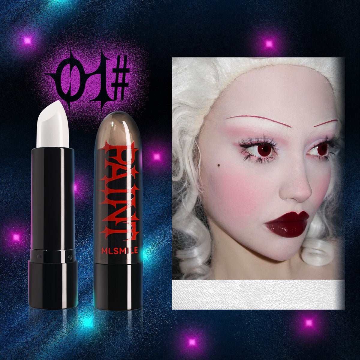 8Color Halloween Lipstick Vampire Makeup Facial Painting Dark Lipstick Christmas