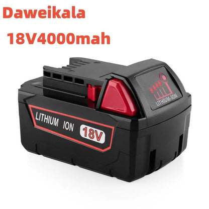 18V 6.0Ah Lithium Battery for Milwaukee M18 Tools, M18 B6 Charger